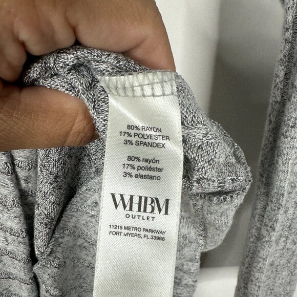 NWT White House Black Market Sweater XXS Cowl Neck Banded Tunic Gray Cozy - Picture 4 of 8